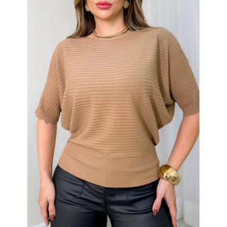 BLUSA de manga de morcego modal moda feminino verão