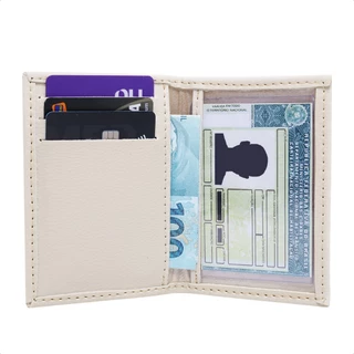 Carteira de Couro Porta Cartões, Porta Documentos RG CNH Cédulas