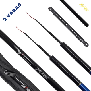 Kit 2 Varas de Pesca Telescópica Com Enrolador de Linha Vários Tamanhos Xingu Top 2