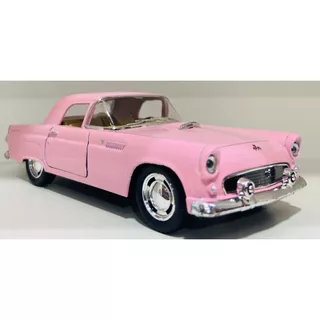 Miniatura de carro Ford Thunderbird 1955 escala 1:36 rosa