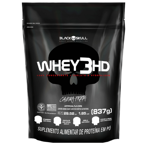Whey 3HD 837g - Black Skull
