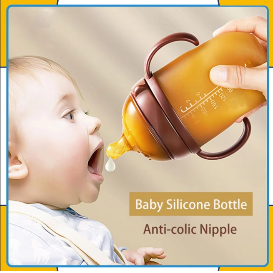 Mamadeira De Silicone Transição Igual Peito Materno Original 240ml ...