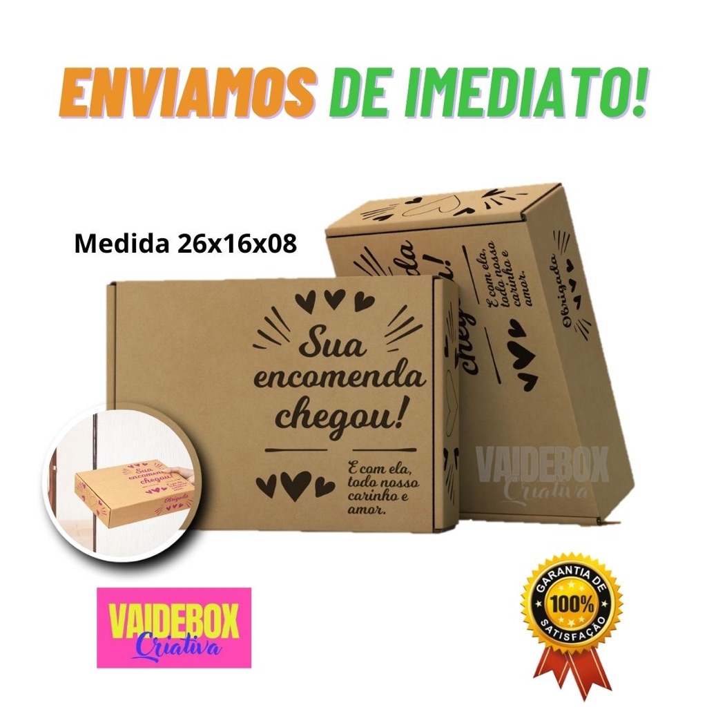 25 Caixas Sedex 26x16x08 Montável Correios Ecommerce - Encomenda chegou