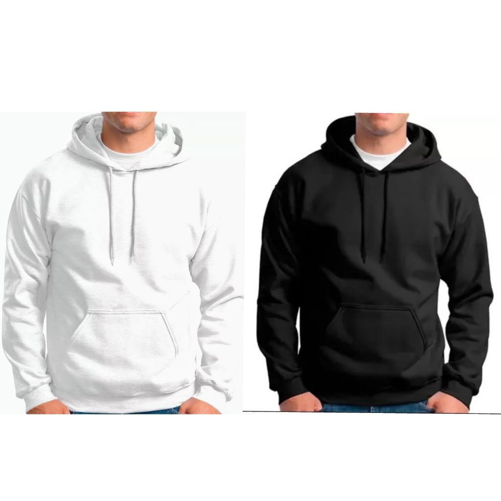 Kit 2 Moletom Canguru Blusa de Frio Liso Sem Estampa Algodao Masculino  Feminino Conforto Qualidade | Shopee Brasil