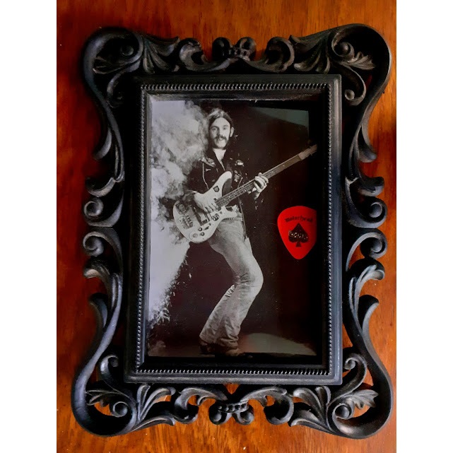 Porta Retrato Personalizado Lemmy Kilmister Motorhead com Palheta Motorhead