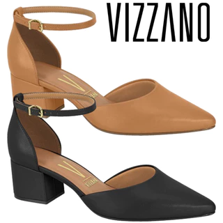 Sapato Scarpin Vizzano Social Salto Bloco Bico Fino Conforto 1220.317