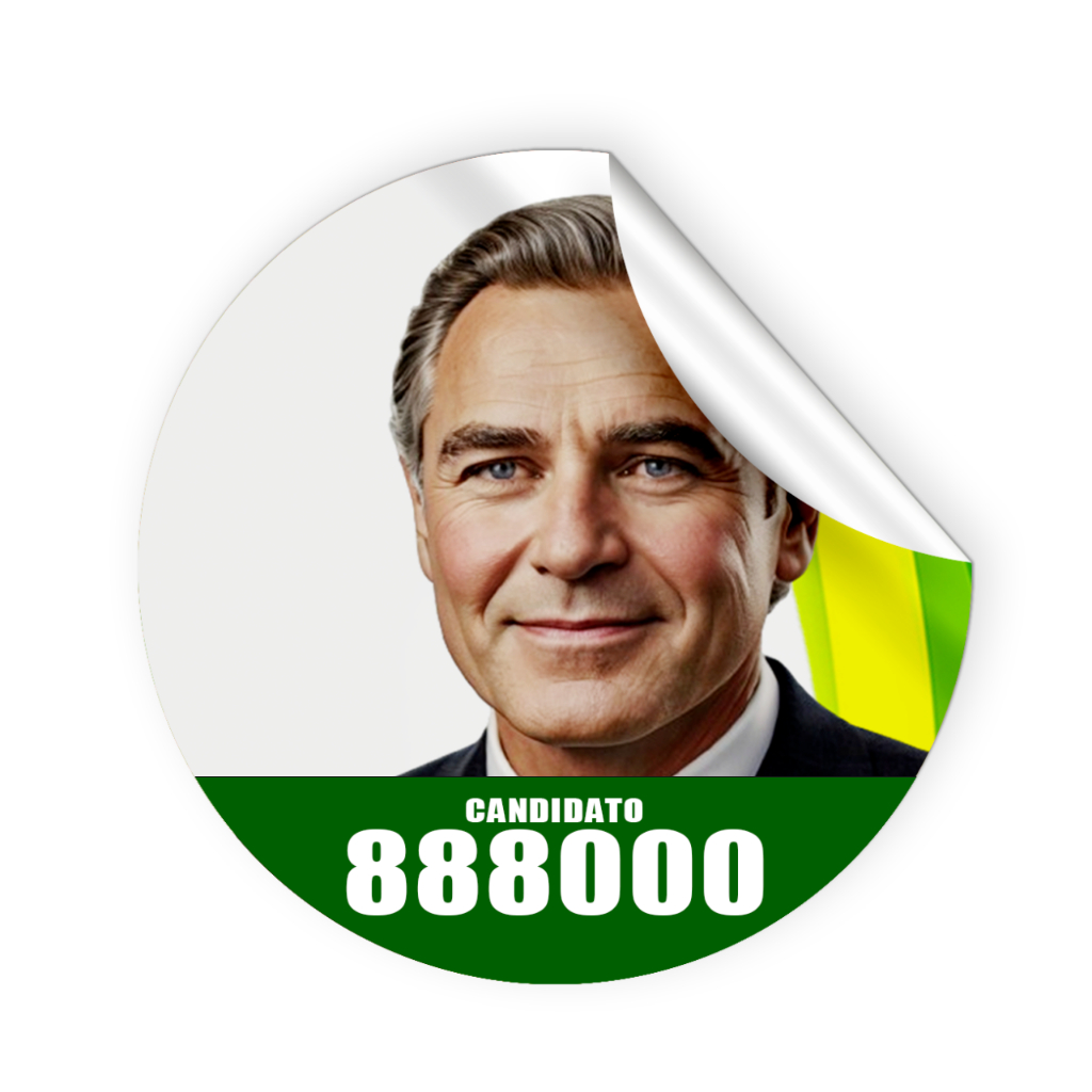 Adesivos praguinha política - Adesivo para campanha eleitoral 5x5cm ...