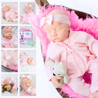 Bebê Reborn Realista Silicone Boneca Pode dar Banho Envio Imediato Livia De Olho Fechado
