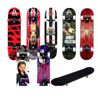 SKATE INFANTIL SEMI PROFISSIONAL MONTADO COM LIXA ESQUEITE MENINA E MENINO