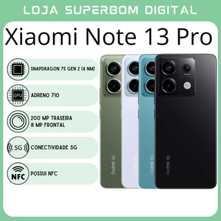 Xiaomi Note 13 PRO 5G (Versão Global) | Câmera de 200MP, Processador Snapdragon 7s Gen 2 (4 nm), GPU Adreno 710 (NOVO/LACRADO)