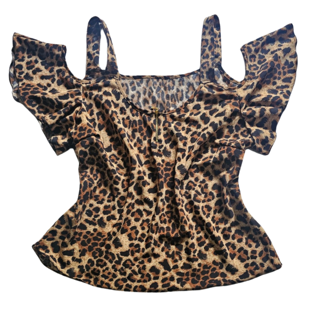 Blusa Feminina Plus Size Alça Larga