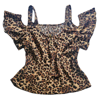Blusa Feminina Plus Size Alça Larga