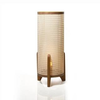 Luminária de Mesa em Madeira e Palha Natural Abajur Decorativo Boho Chic com Luz Quente Aconchegante em Oferta na Shopee