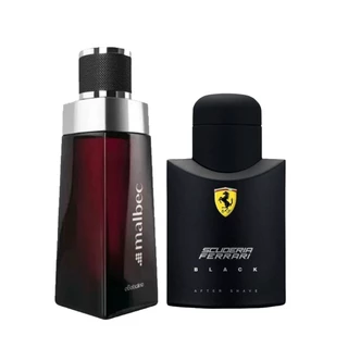 Kit 2 Perfumes Ferrari Black Malbec Masculino Promoção Imperdivel