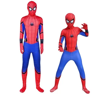 Novo Super Herói Homem Aranha Cosplay Fantasia Para Crianças Infantil e Adultos Herói de Volta