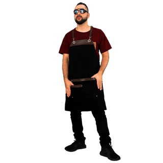 Avental para cozinha churrasco restaurante barbearia tecido modelo Plus