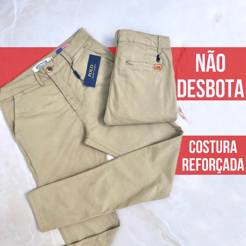Calça de sarja casual masculina Importada Premium | esporte fino