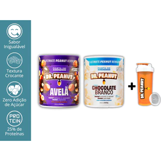 KIT DR. PEANUT (2 SABORES DE PASTA + 1 COQUETELEIRA)