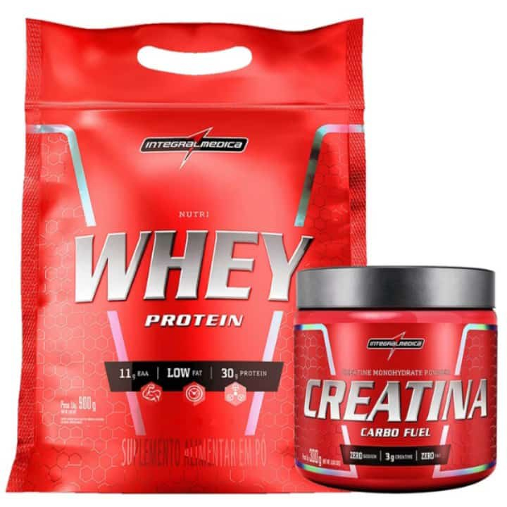 Nutri Whey Protein 900g + Creatina 300g Fuel - Integralmedica