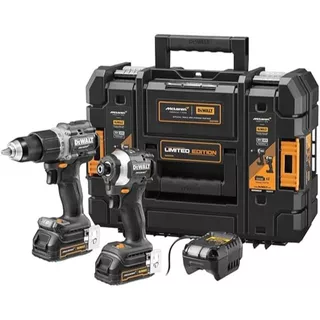 Kit Furadeira E Parafusadeira E Parafusadeira De Impacto Dewalt, Modelo Dck200me2gt, Ferramentas Ideais Para Trabalhos Automotivos, Acompanha 2 Baterias E Carregador, Com Maleta, 20v