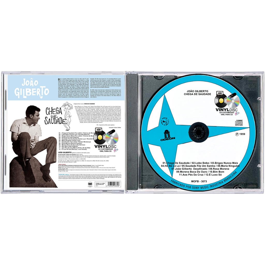 CD Joao Gilberto - Chega de Saudade 1959 Edçao Vinyl Disc | Shopee