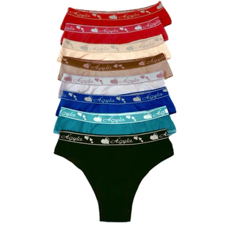 CALCINHAS TANGA ELÁSTICO EXPOSTO COTTON ALGODÃO CONFORTO KIT C 10 UNIDADES