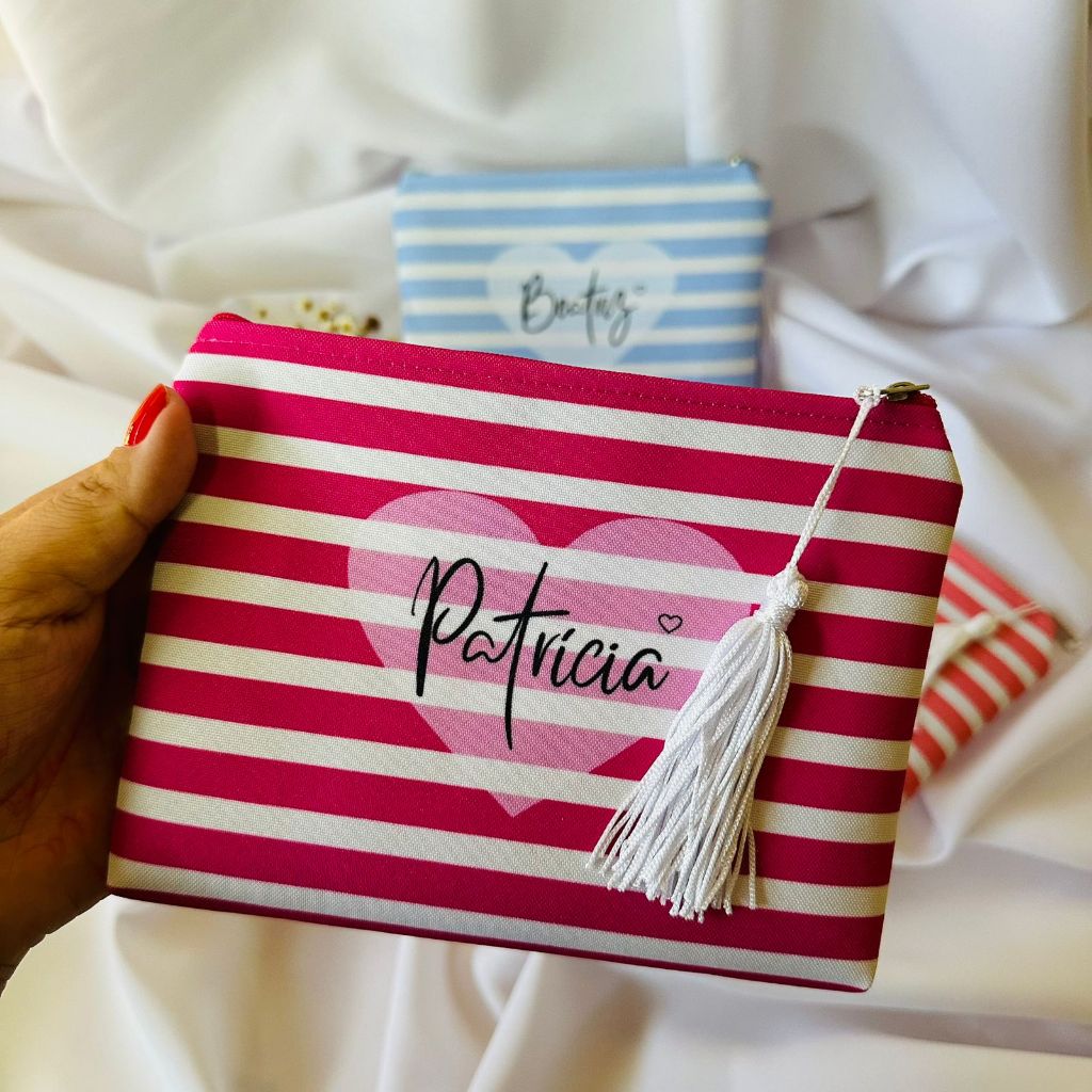 5unid Neceser Personalizado com nome Mimos amigas Presentes Corporativo ...