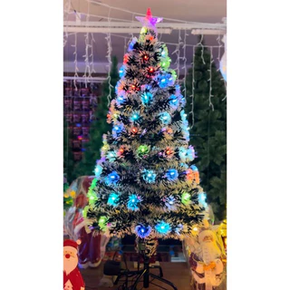 Árvore de Natal LED Fibra Ótica Nevada Luzes Colorida90ckm e 120cm 110v