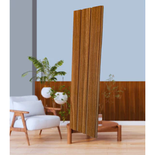 KIT com 50 Unidades Revestimento Ripado Painel Placa Decorativa - MDF 45x11cm Sala Quarto Escritório
