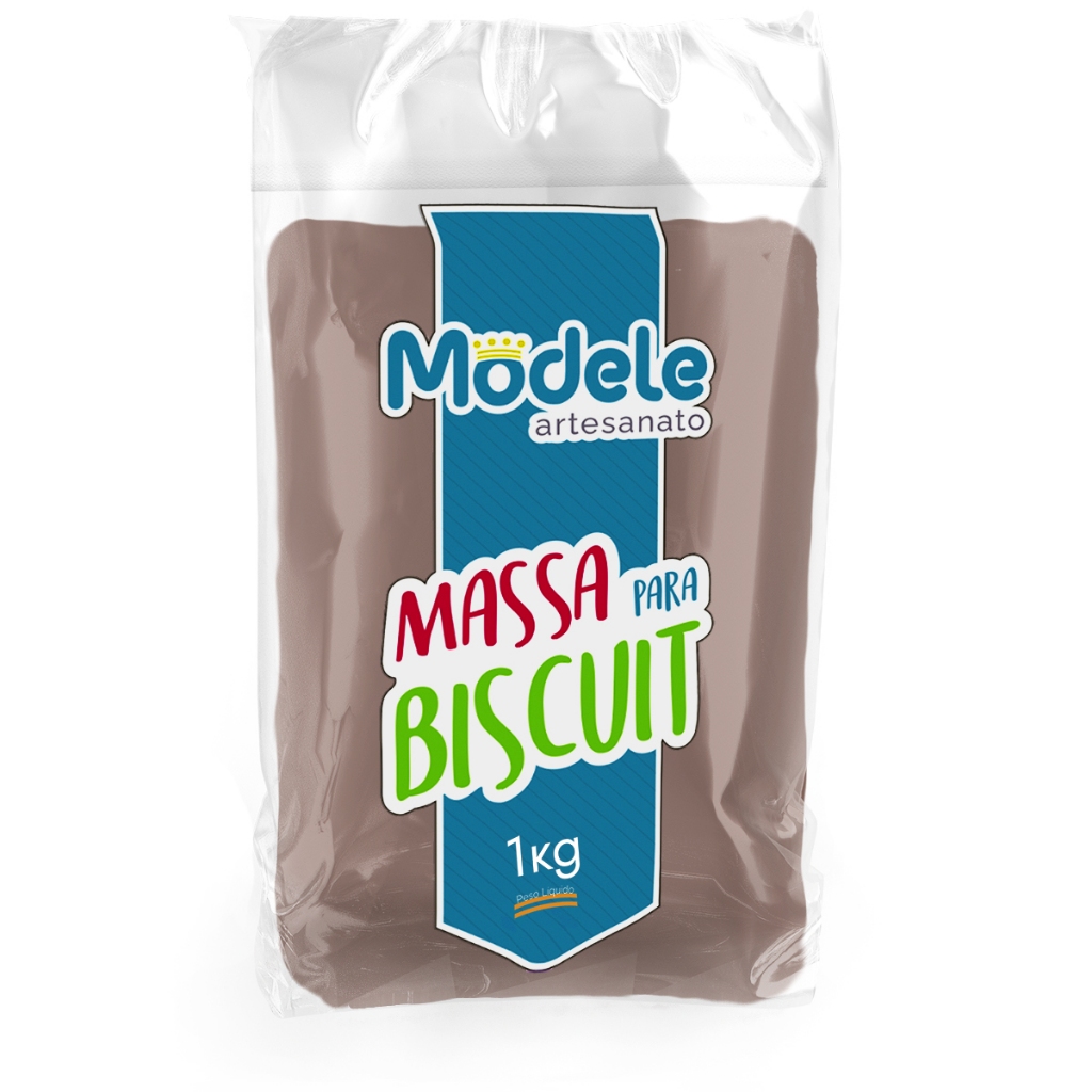 MARROM/MASSA DE BISCUIT MODELE COLORIDA 1 KILO ARTESANATO/DECORAÇÃO