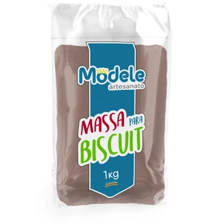 MARROM/MASSA DE BISCUIT MODELE COLORIDA 1 KILO ARTESANATO/DECORAÇÃO