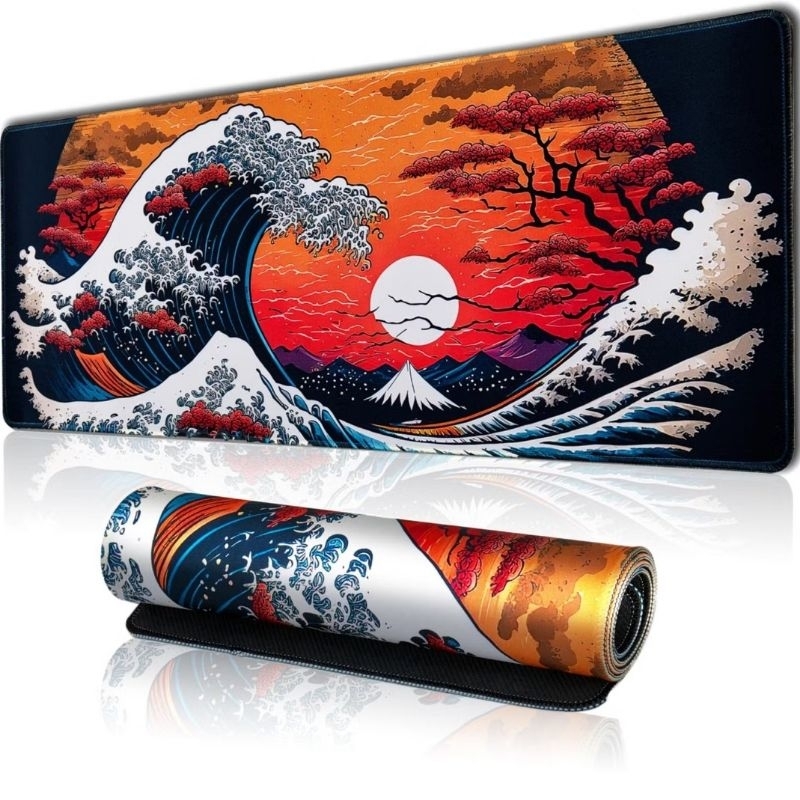 Mouse Pad Grande para Jogos e Escritório - Base Antiderrapante e Lavável 800x400mm