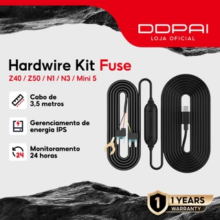 Kit de fiação DDPAI Fusível Versão Global N3 e Z40 e Mini kit 24 horas Para Câmera Automotiva