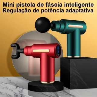 Pistola elétrica de massagem muscular, bateria de longa duração, recarregável, massageador profissional, pistola de fáscia de alta frequência, 4 cabeças de massagem