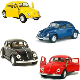 Miniatura Fusquinha Carrinho D Ferro Fusca Fricção Abre Porta