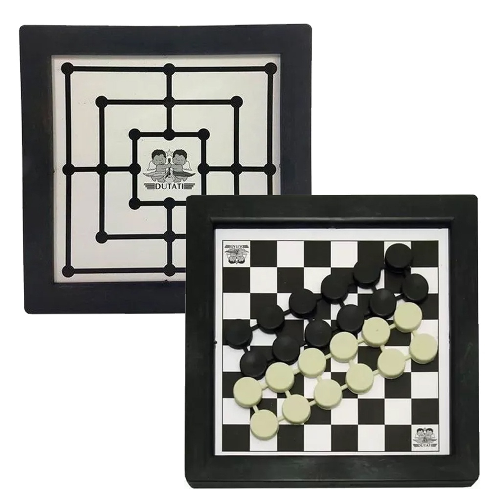 Jogo De Tabuleiro Dama E Trilha 2 Em 1 32x32 Plástico | Shopee Brasil
