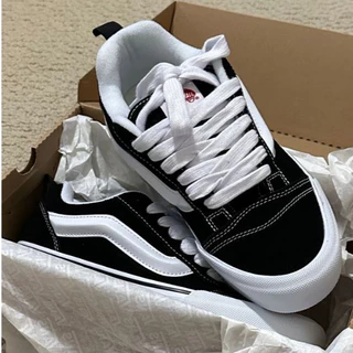 Tênis Knu Vault Skool Masculino e Feminino Casual Preto e Branco Confortável, Unissex - Promoção !