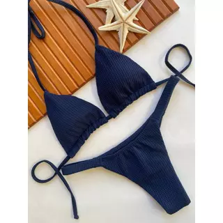 Biquíni cortininha com calcinha marquinha de fita fio duplo bronze em Oferta na Shopee