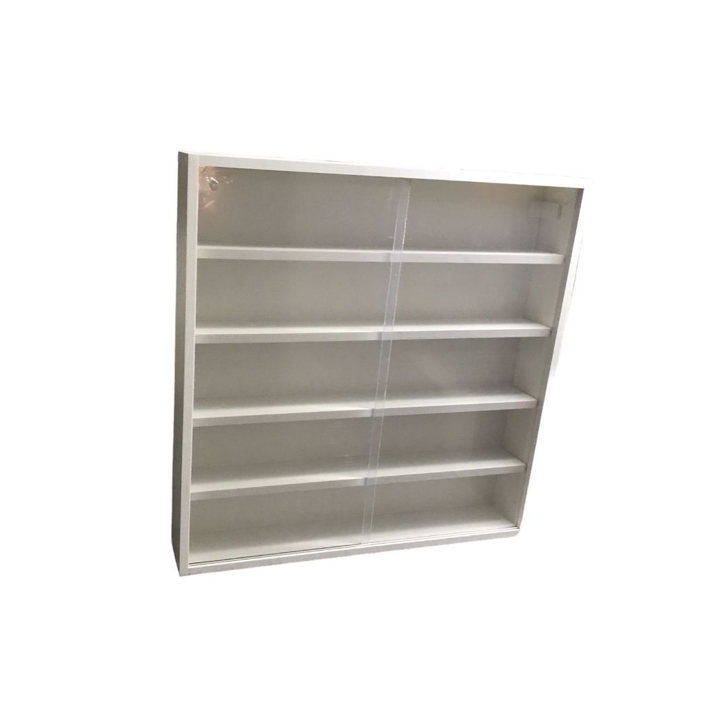 Expositor em mdf branco com portas em acrílico 80x65x13 | Shopee Brasil