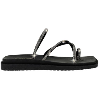 Sandália Birken Feminina Flatform Papete Shekinah Tiras Strass Premium Brilhante Lançamento Moda