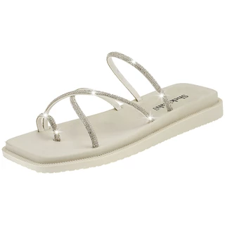 Sandállia Feminina Birken Papete Flatform Rasteira Shekinah Brilho Strass Verdadeiro Calce Fácil