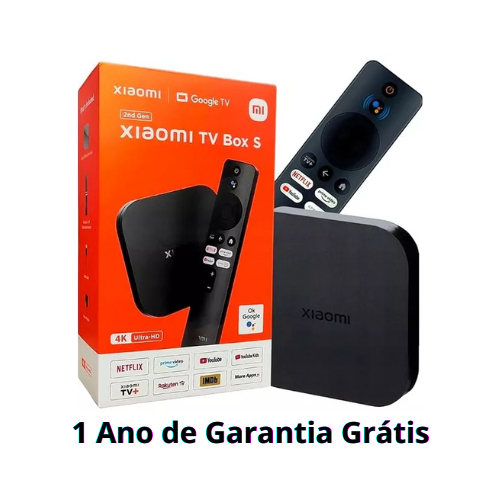 Xiaomi TV Box S (2ª geração) 4K Original - NF + Loja Física + 1ano de Garantia