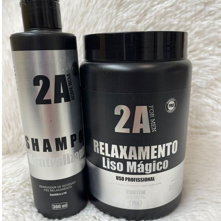 Kit Shampoo Neutralizante 300ml + Relaxamento Capilar Liso Mágico