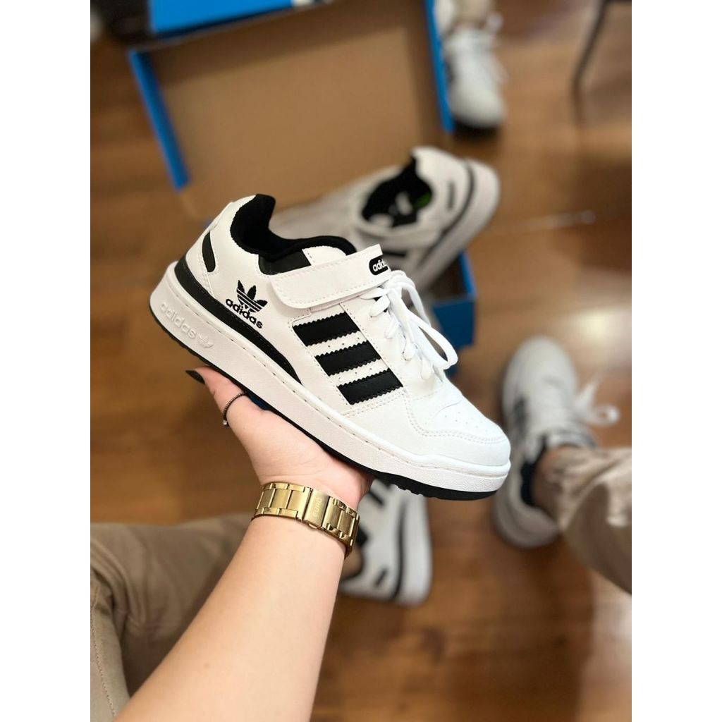 Tênis Fórum Low 3 listras com velcro tênis feminino e masculino com velcro