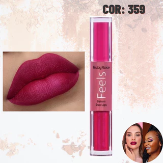 Batom Feels Lips Metálico Matte Ruby Rose