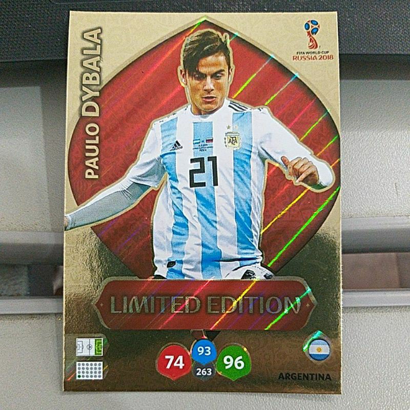 Card LIMITED EDITION PAULO DYBALA ARGENTINA, Panini Adrenalyn XL