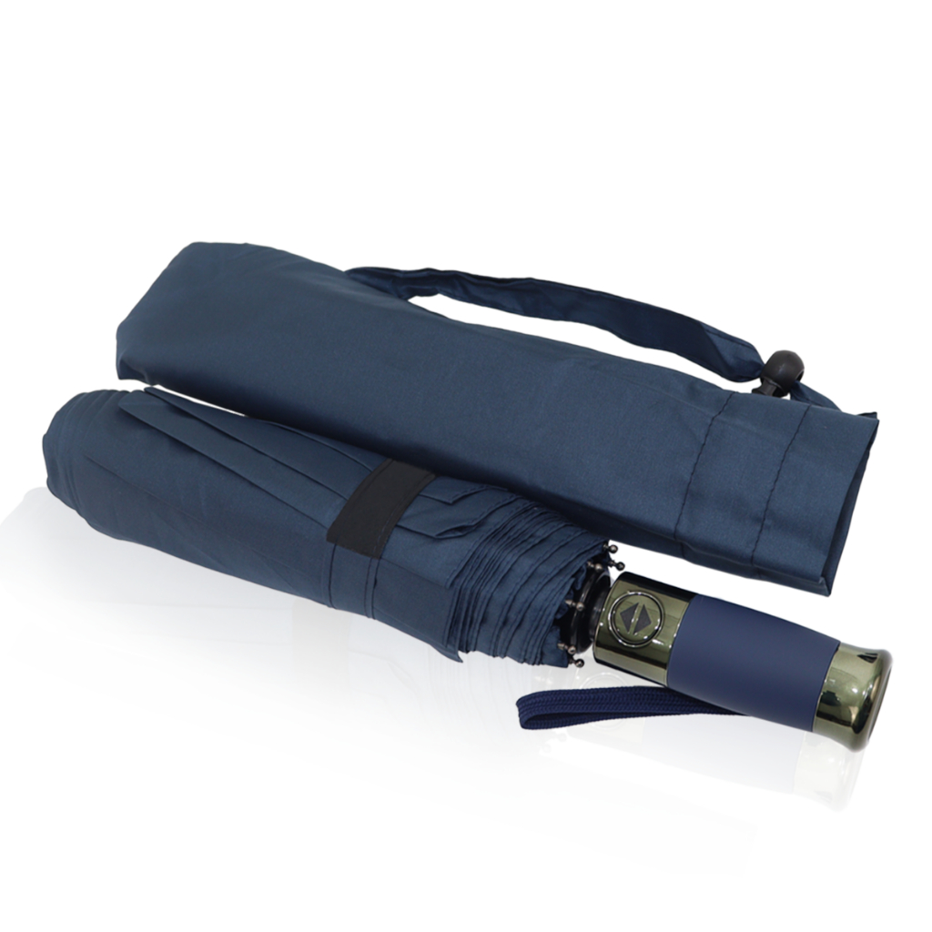 Paraguas Liso Importado Automático Mango Curvo Unisex Negro Liso