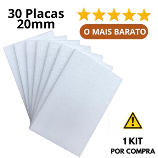 30 placas de isopor antichamas espessura 20mm (2cm) forro térmico acústico EPS