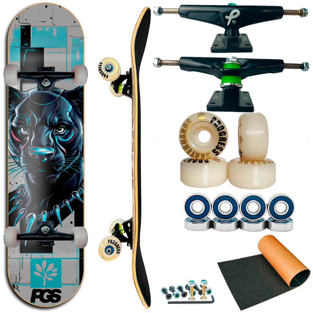 Skate Profissional Progress - PGS completo pronto para andar