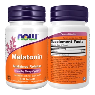 Kit 2x Melatonina Now Foods 120Veg Tablets Importado/Made in Usa